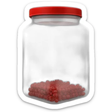 Small commercial kitchen transparent storage container with a red lid sticker
