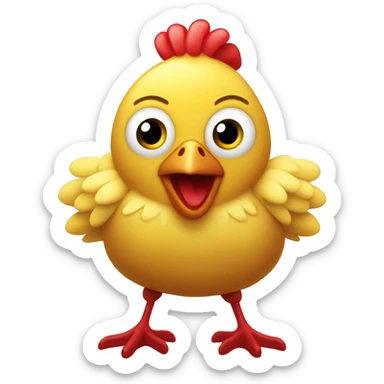 Haz un emoji de pollito enamorado  sticker