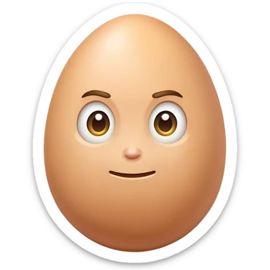 A buff egg doing nice curls  sticker