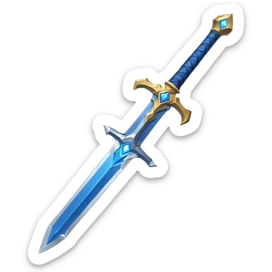 Master Sword from Legend of Zelda with blue hilt sticker