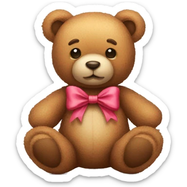 Teddy bear with bow sticker
