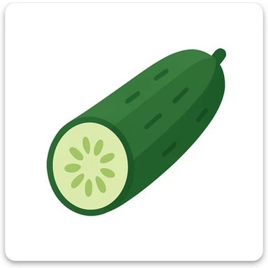 Flat design style cucumber sticker