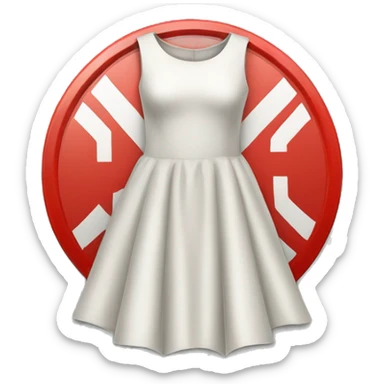 Dress in the circle of the forbidden traffic sign sticker