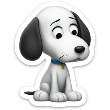 sad snoopy sticker
