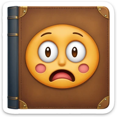 a book with the emotion of embarrassment sticker