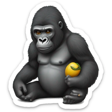 Gorilla with a peruke sticker