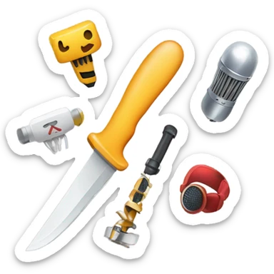Drill music Cool Let it be a knife emoji  sticker
