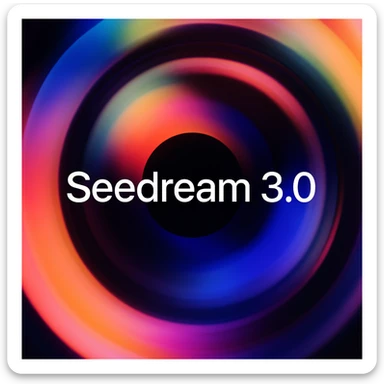 remake this and make "Seedream 3.0" bit bigger sticker