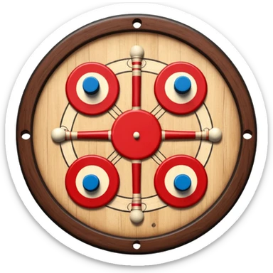 Please create carrom board game emoji in square format sticker