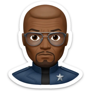 nick fury marvel movies character face only memoji sticker