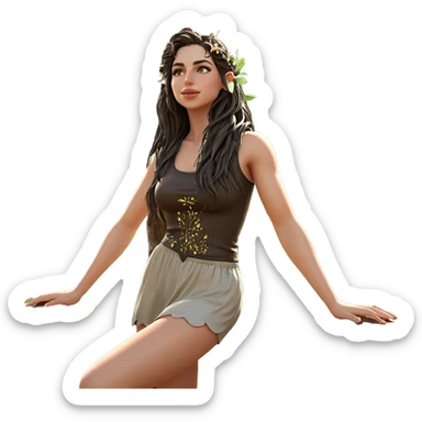 fairy girl in nature sticker