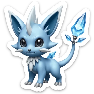 Elemental dark dusky mechanical frosty fairy-like fantasy epic rare Glalie-Sneasel-Togetic-Pokémon-Fakémon-hybrid-creature sticker