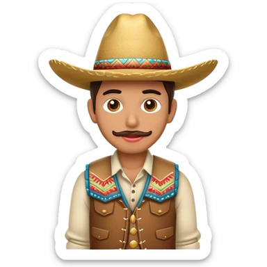vaquero sacando la lengua  sticker