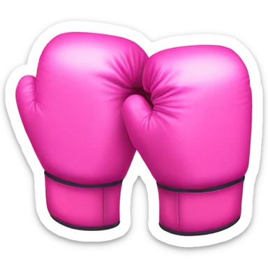 Pink boxe gloves sticker