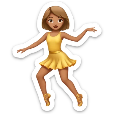 Girl dancing sticker