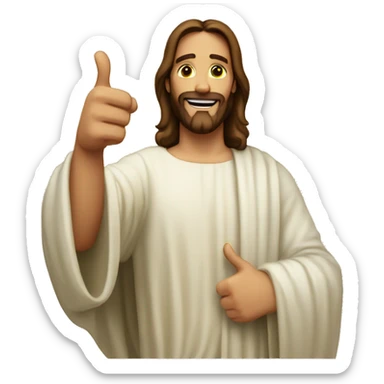 Jesus Christ Thumb up sticker