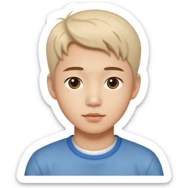 Create a handsome korean boy sticker