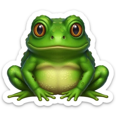 Bufo frog shy sticker