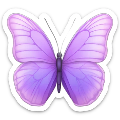Pastel violet iridescent butterfly sticker