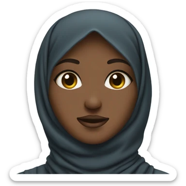 African hijabi face palm eyeroll sticker