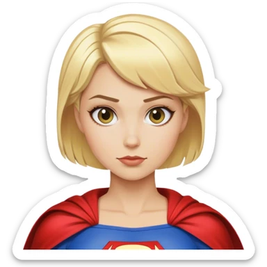 Short hair blonde woman superhero  sticker