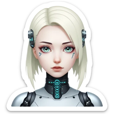 Cyberpunk girl sticker