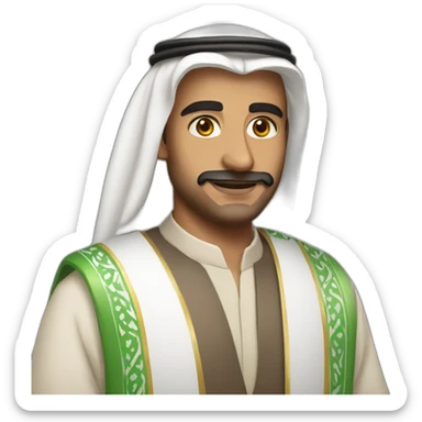 a handsome man from saudi arabia sticker