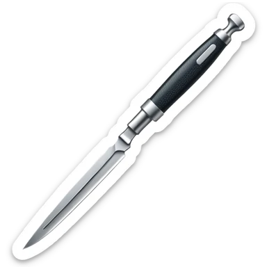 A highly detailed, realistic surgical scalpel with a polished stainless steel blade and a textured grip.

 sticker