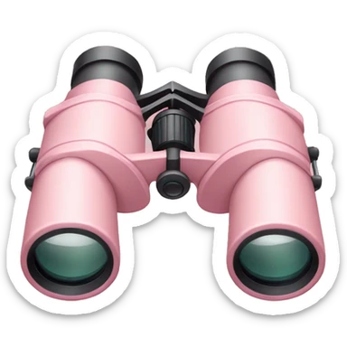 Light pink binoculars facing to the side  sticker