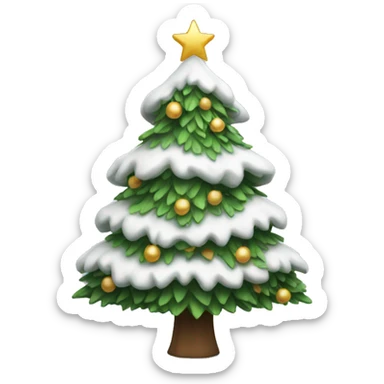 White Christmas tree  sticker