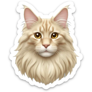 cream colored maine coon sticker