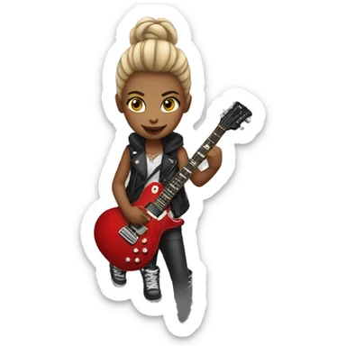 Rocker girl sticker