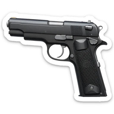 Real .45 hand gun sticker