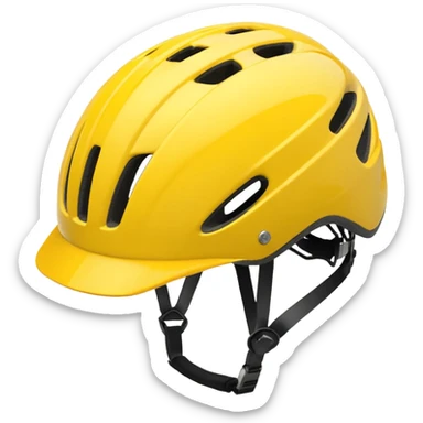 bicycle helmet yellow sticker