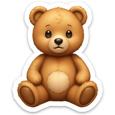 Teddy bear watching sunset sticker
