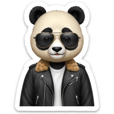rockstar panda sticker