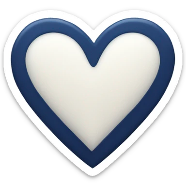 Navy blue heart sticker