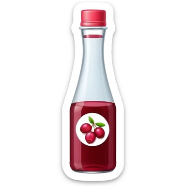 Bottle cranberry juice sticker