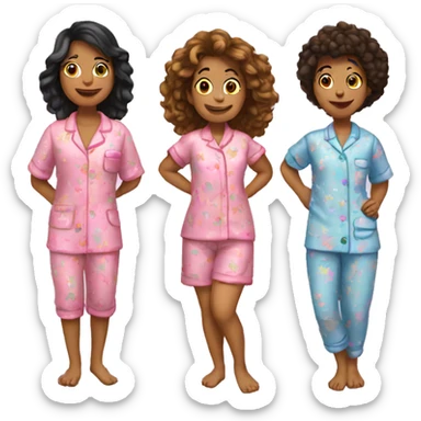 pajama's party sticker