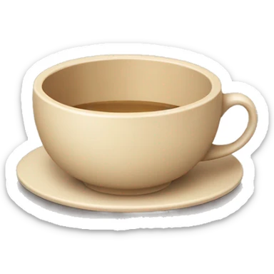 Beige cup and plate  sticker