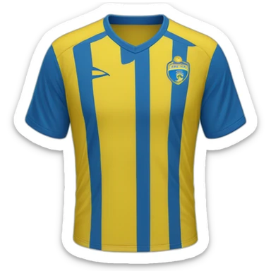 yellow and blue soccer shirt sticker