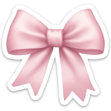 light pink ribbon bow sticker