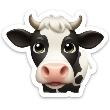 A little Cow with a big Bell  sticker
