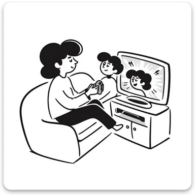 A person plays with the GameCube on tv with friends, sitting in the couch sticker
