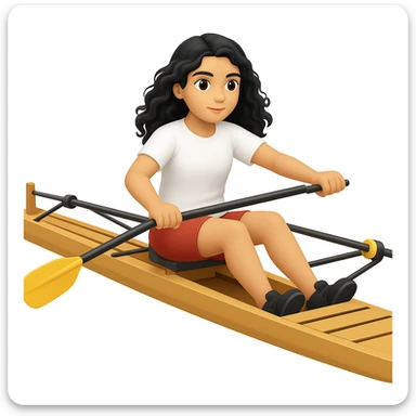 Make the girl's outfit red shorts and a white short-sleeved t-shirt in the style of apple style emojis sticker
