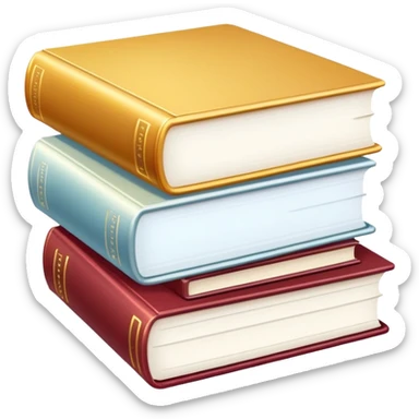 3 stacked books clean and sparkling sticker