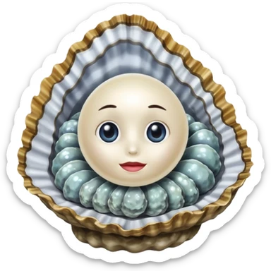 pearl in oyster sticker