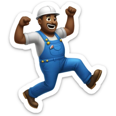 dancing plumber sticker