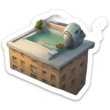 Espion sur un toit sticker