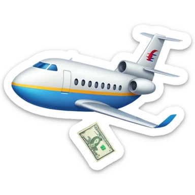 billete volador sticker